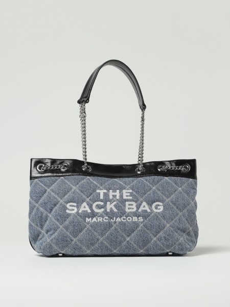 Borsa The Medium Chain Sack Bag Marc Jacobs in denim
