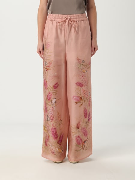 Pantalone Zimmermann in seta con stampa floreale