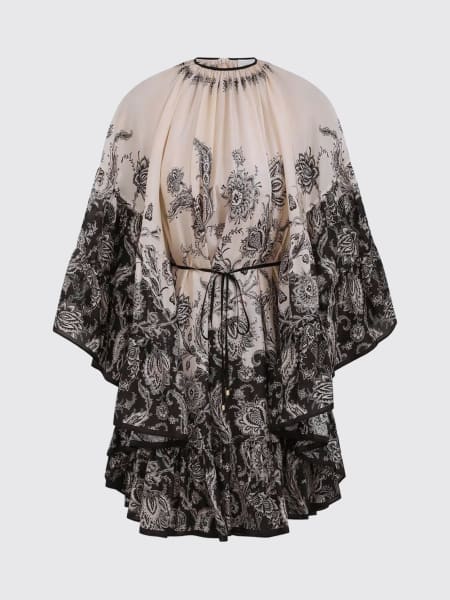 Abito caftano Zimmermann in seta floreale