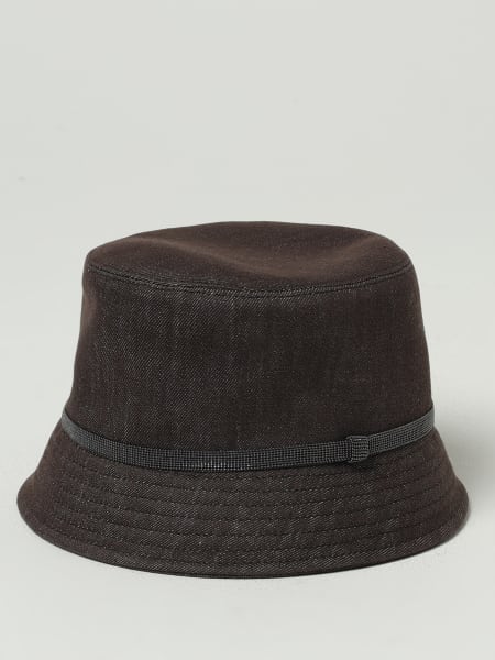 Cappello Brunello Cucinelli in cotone con monile
