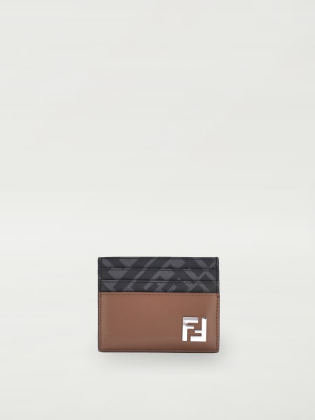 Portacarte in pelle di vitello FF Fendi