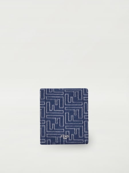 Portafoglio in denim FF Fendi