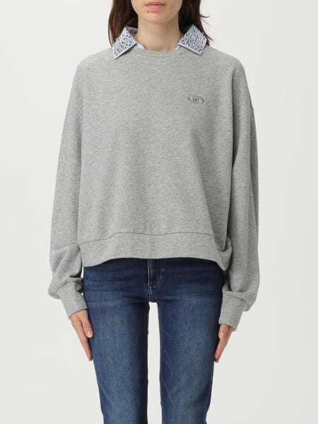 Felpa con collo a camicia Liu Jo in misto cotone