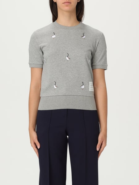 Maglia in cotone con ricami all-over Thom Browne