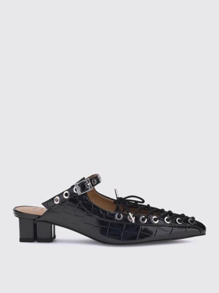 Mules Ganni in Oleatex stampa cocco
