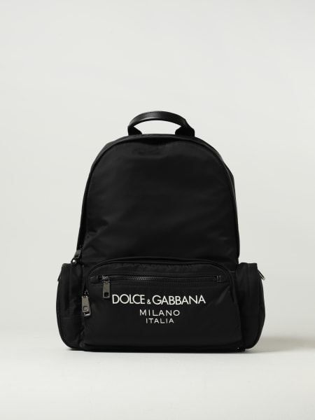 Zaino Dolce & Gabbana in nylon con logo gommato