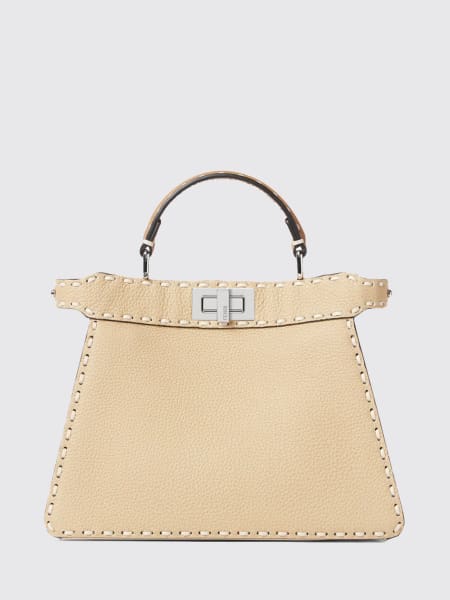 Borsa Peekaboo ISeeU Small Fendi in pelle martellata