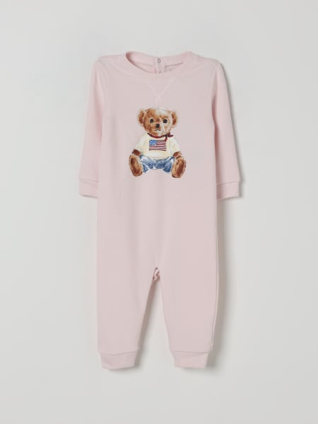 Tuta intera in cotone con stampa Teddy Polo Ralph Lauren
