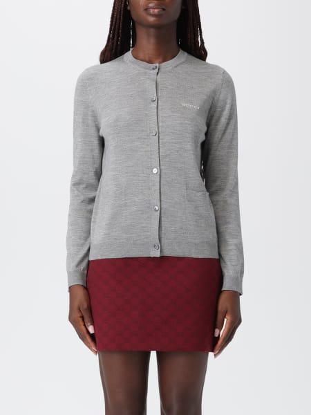 Cardigan in lana e cashmere con logo Gucci