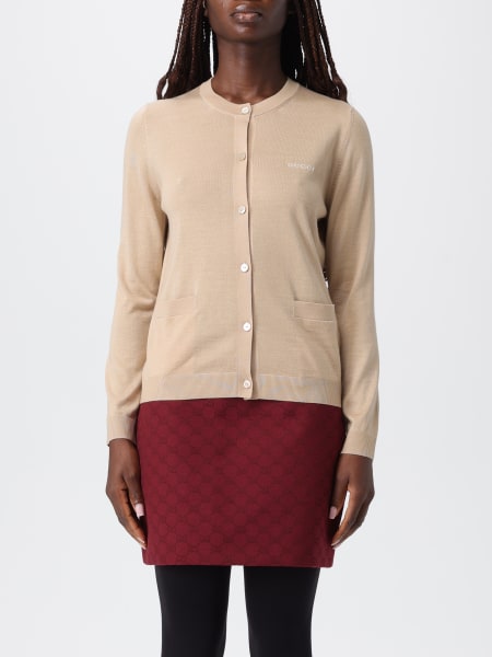 Cardigan in lana e cashmere con logo Gucci
