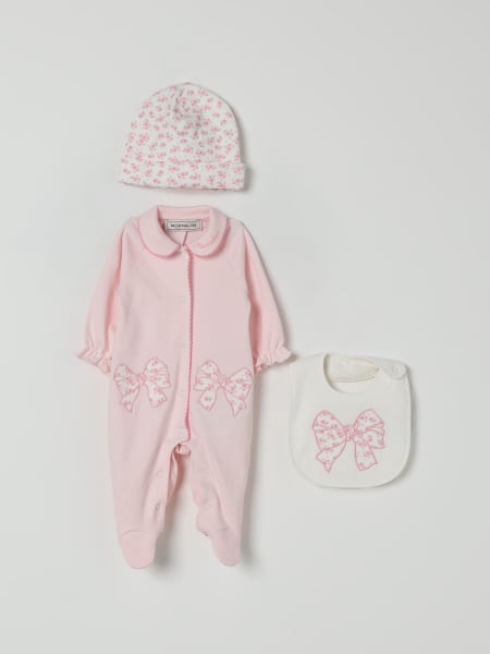 Coordinato in cotone con logo Monnalisa