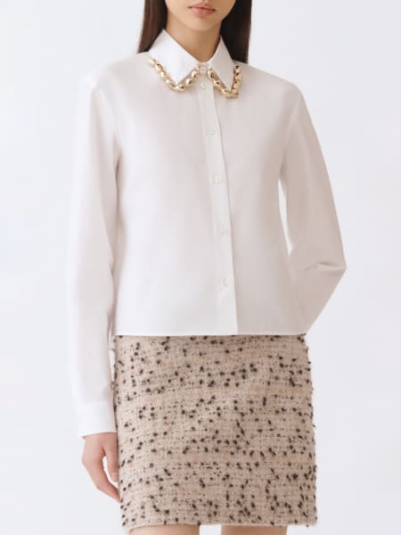 Camicia Fabiana Filippi in cotone con inserti in metallo