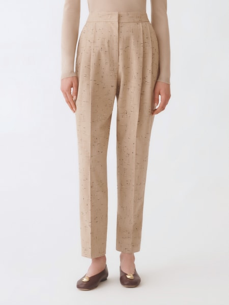 Pantalone classico Fabiana Filippi in misto cotone e lana vergine