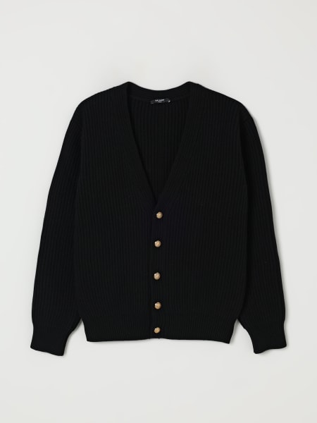 Cardigan in maglia a coste Balmain