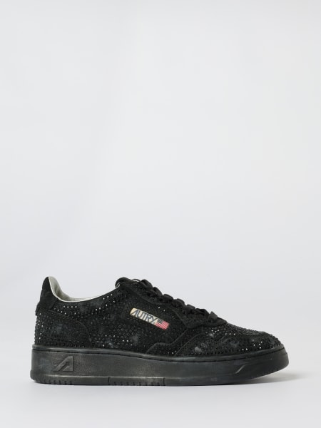 Sneakers Medalist Autry in pelle laminata e canvas con glitter a pois