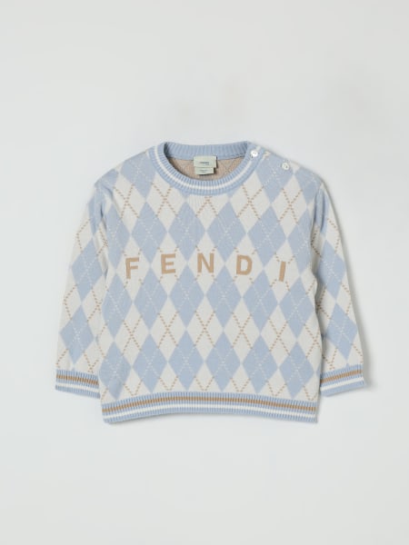 Maglia a rombi con logo Fendi