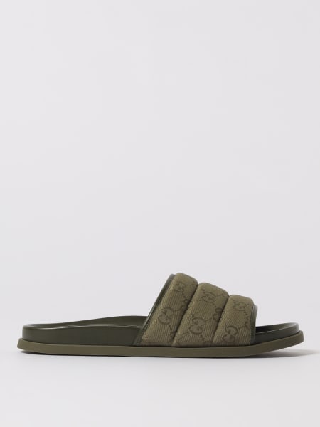 Sliders GG padded Gucci in nylon trapuntato