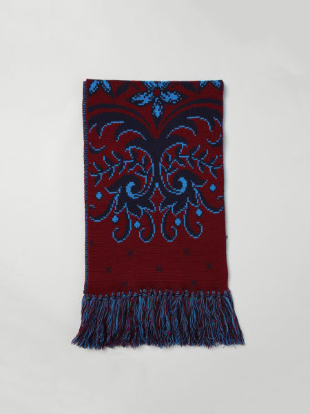 Sciarpa Etro in lana con motivo floreale jacquard