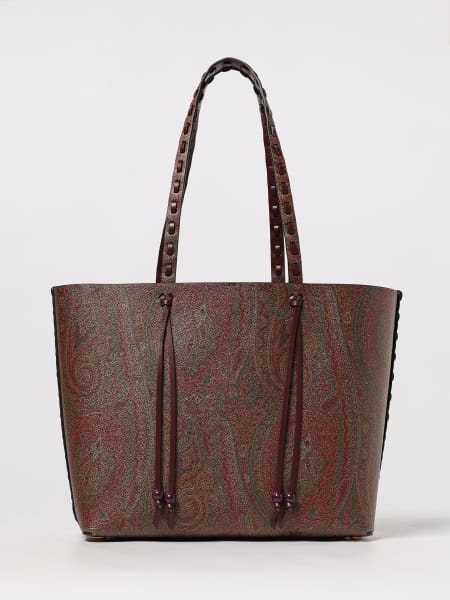 Borsa Arnica Etro in cotone spalmato con cuciture a vivo