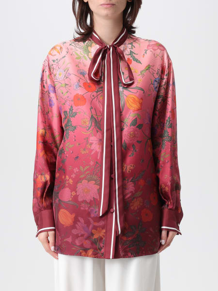 Camicia Gucci in seta con stampa floreale