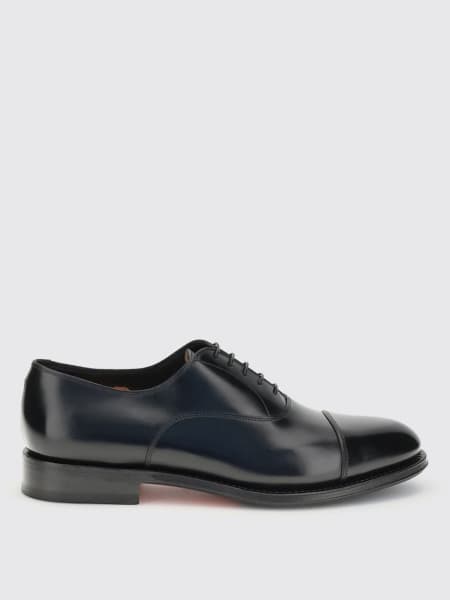 Oxford Santoni in pelle spazzolata
