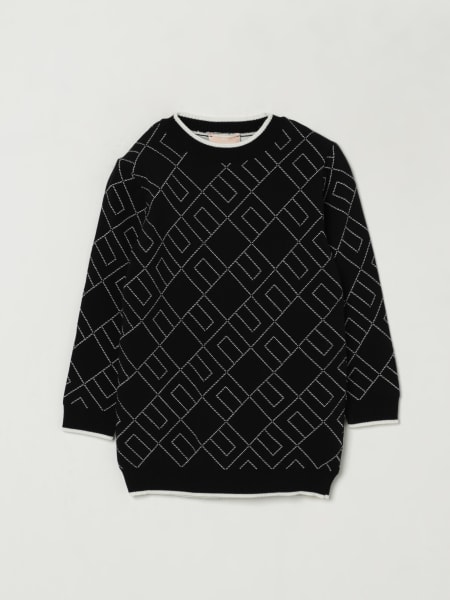 Abito in cotone logato Elisabetta Franchi La Mia Bambina