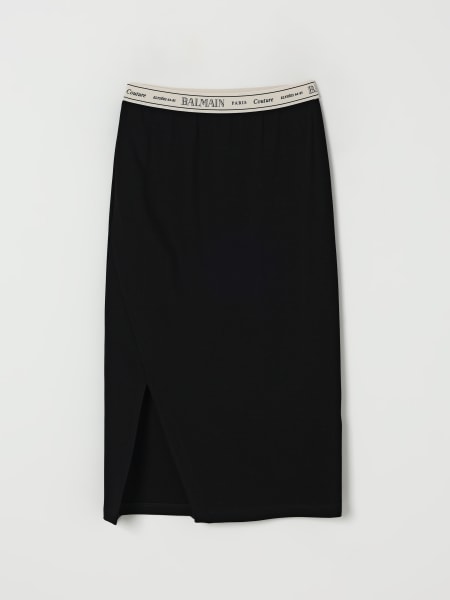 Gonna a tubino in misto viscosa Balmain