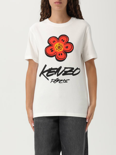 T-shirt Kenzo in cotone con logo a contrasto