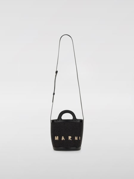 Borsa Tropicalia Marni in rafia e pelle