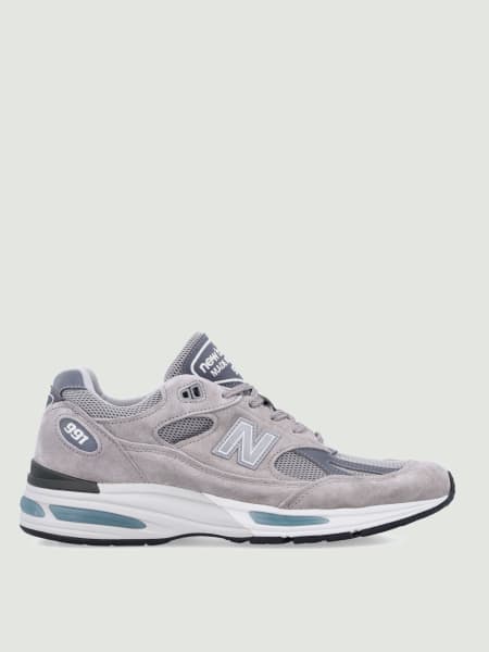 Sneakers Made in UK 991v2 New Balance in camoscio e mesh