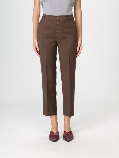 Pantaloni cropped fit Dondup in lana vergine
