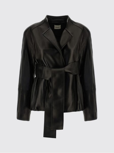 Blazer con cinta Khaite in pelle