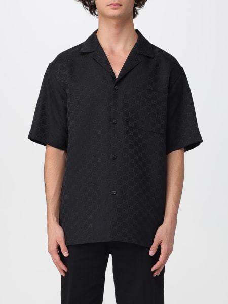 Camicia Gucci in misto lino con monogram