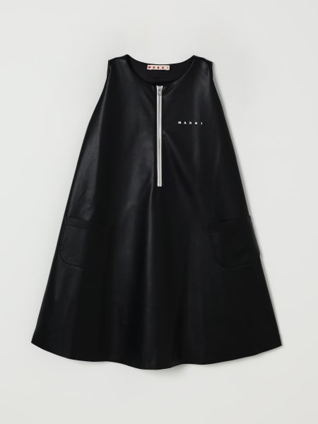 Abito con logo e zip Marni