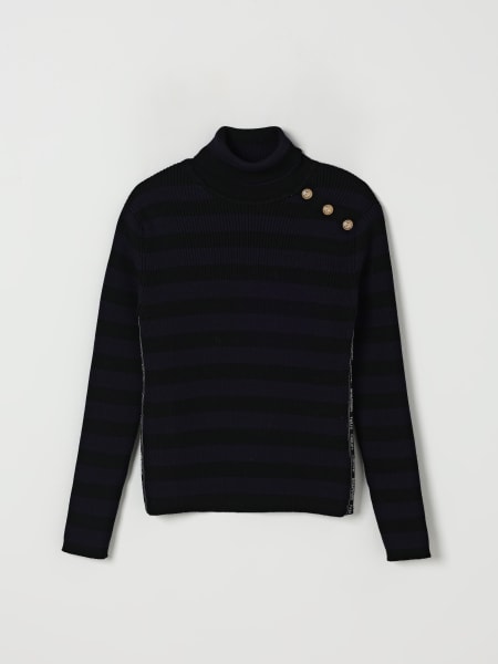 Pullover Balmain in lana vergine e cotone a righe