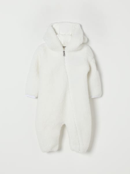 Tuta intera in tessuto teddy con cappuccio Moncler
