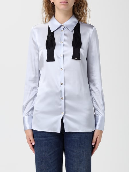 Camicia in raso di seta Elisabetta Franchi con papillon