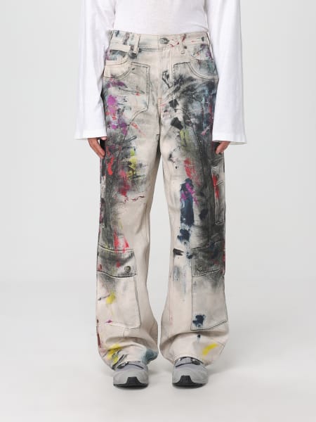 Jeans Acne Studios in denim con stampa astratta