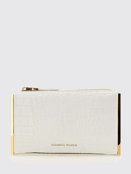 Clutch Elisabetta Franchi in pelle sintetica stampa cocco