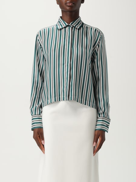 Camicia classica Max Mara in seta a righe