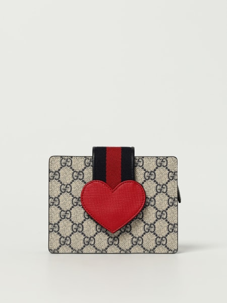 Borsa a mano in tessuto GG con cuore Gucci