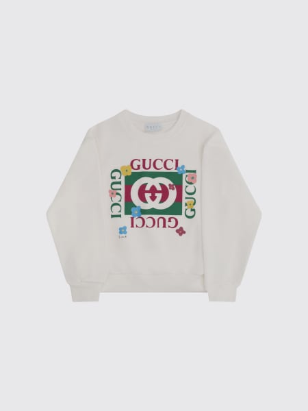 Felpa in cotone FF Web Gucci
