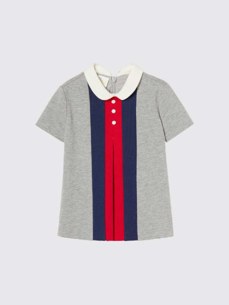 Abito in cotone a polo Web Gucci
