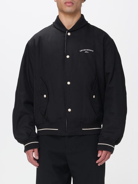 Bomber con logo in nylon Emporio Armani