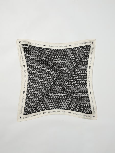 Foulard Elisabetta Franchi in seta con monogram stampato