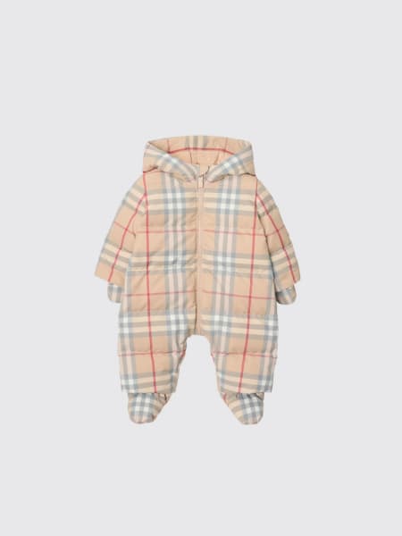 Tuta con cappuccio imbottita check Burberry