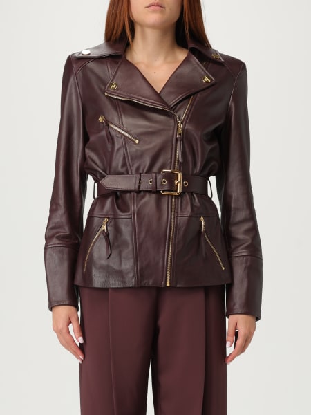 【23AW NEW】ELISABETTA FRANCHI / フリンジ クレープジャケット Elisabetta Franchi Blue Jacket in crêpe fabric with logo