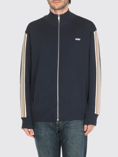 Felpa con zip e logo Autry