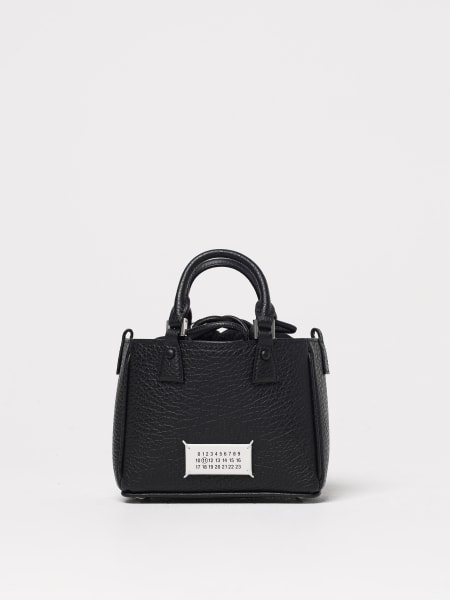 Borsa Mini 5AC Maison Margiela in pelle a grana e canvas