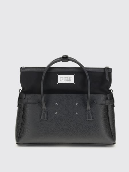 Borsa Medium 5AC Maison Margiela in pelle a grana e canvas